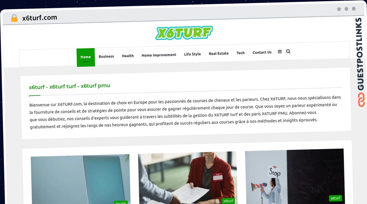 Publish Guest Post on x6turf.com