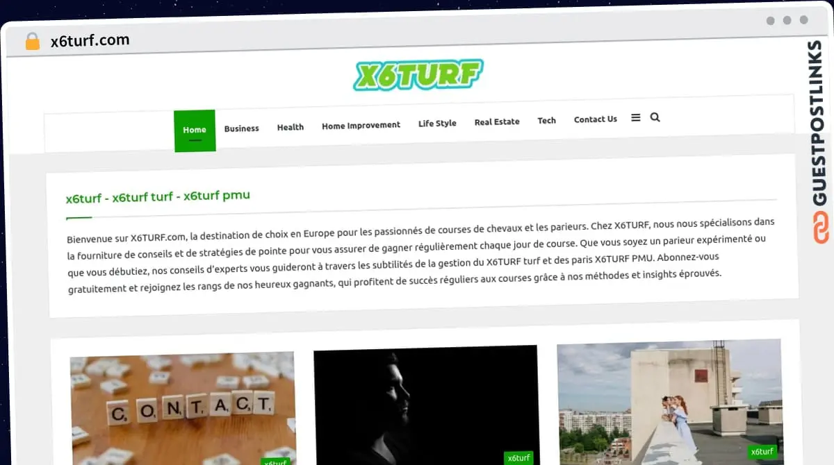 Publish Guest Post on x6turf.com