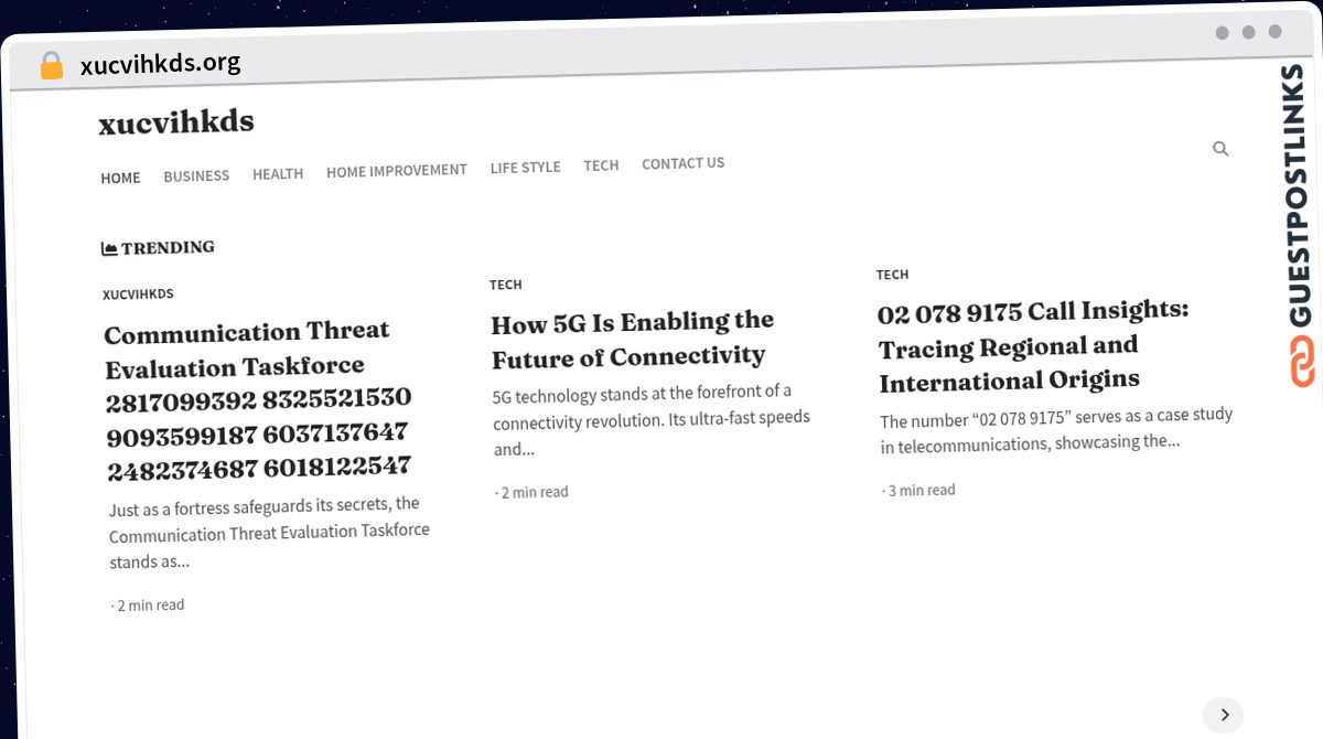 Publish Guest Post on xucvihkds.org
