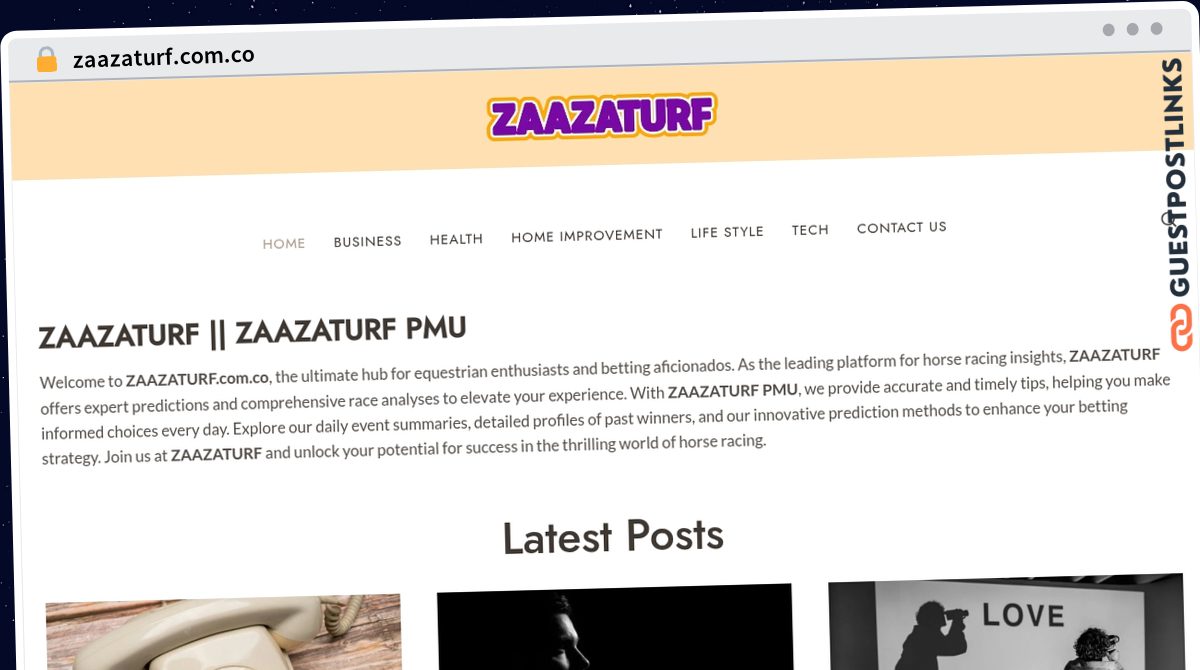 Publish Guest Post on zaazaturf.com.co