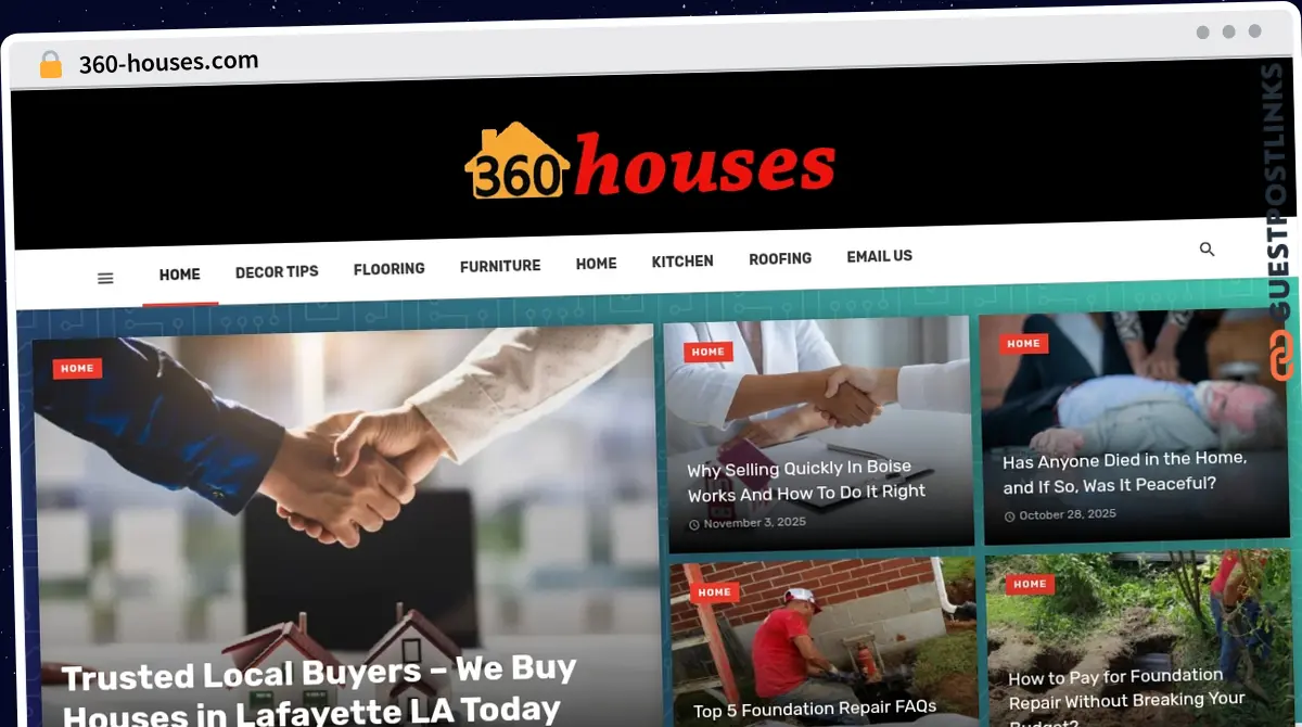 Publish Guest Post on 360-houses.com