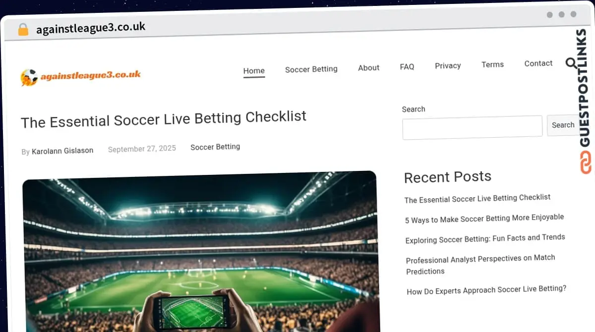Publish Guest Post on againstleague3.co.uk