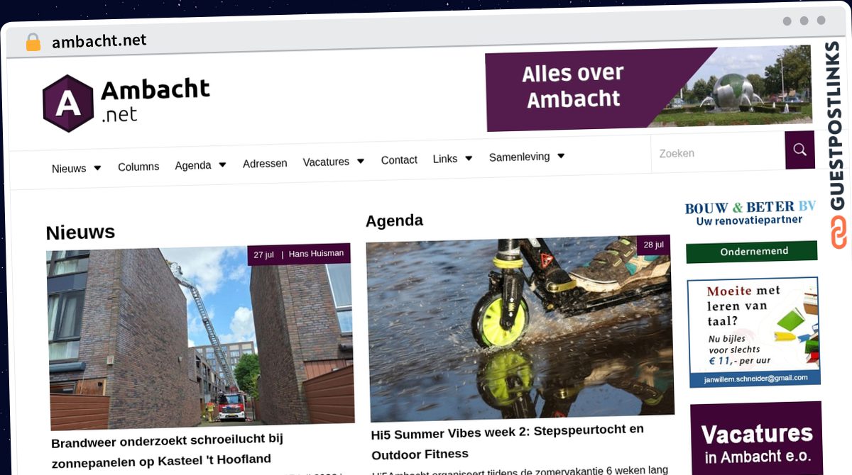Publish Guest Post on ambacht.net