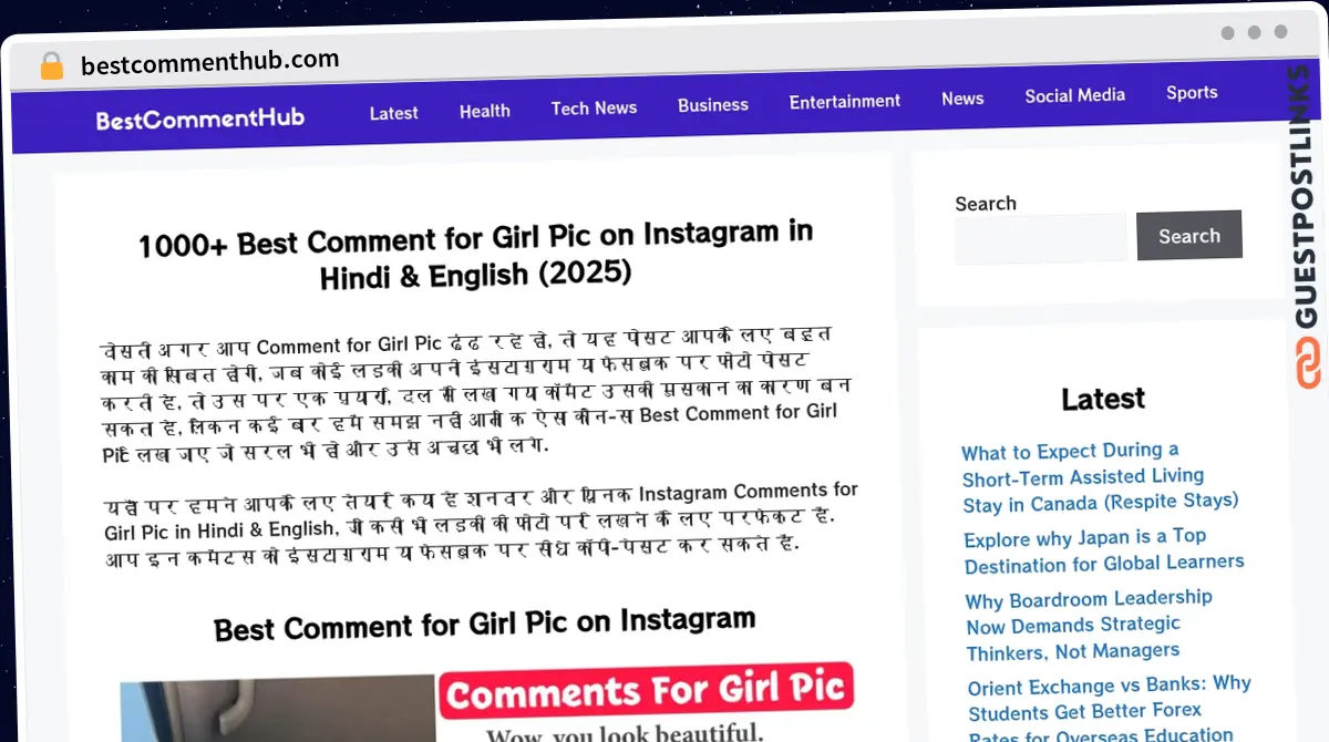 Publish Guest Post on bestcommenthub.com