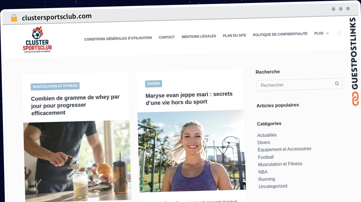 Publish Guest Post on clustersportsclub.com