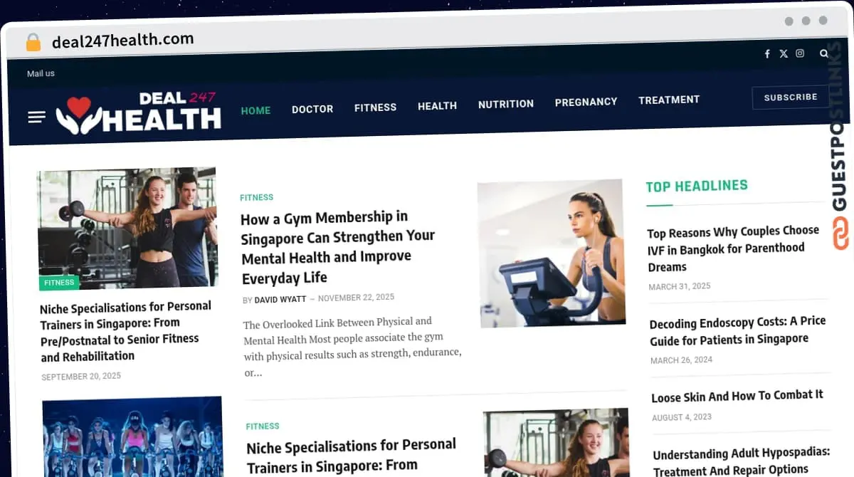 Publish Guest Post on deal247health.com