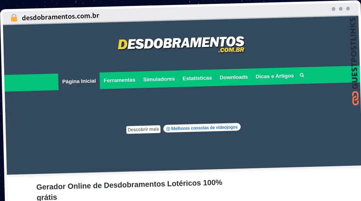 Publish Guest Post on desdobramentos.com.br