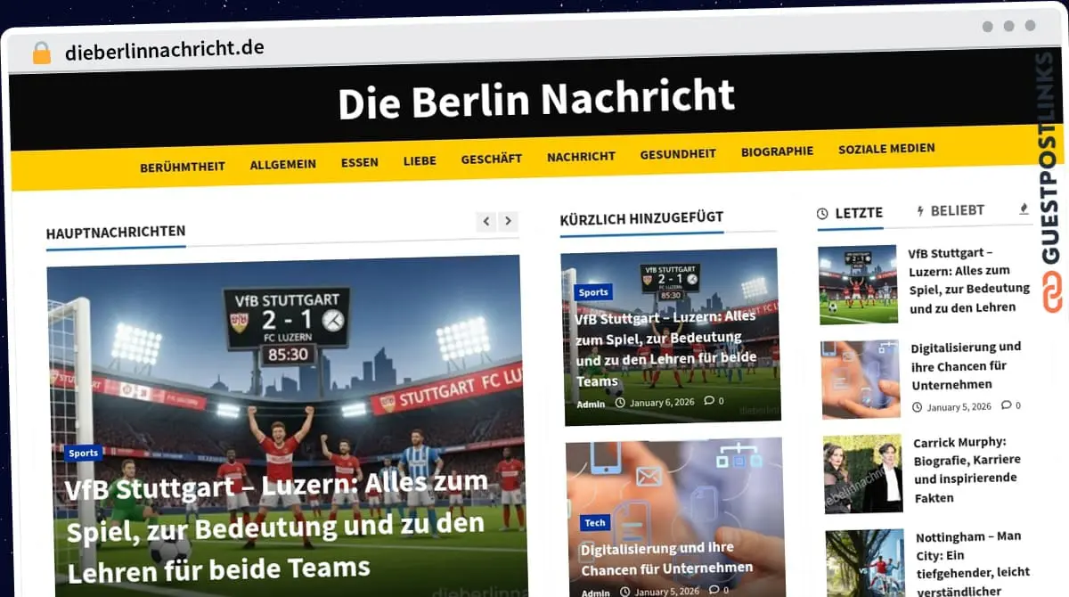 Publish Guest Post on dieberlinnachricht.de