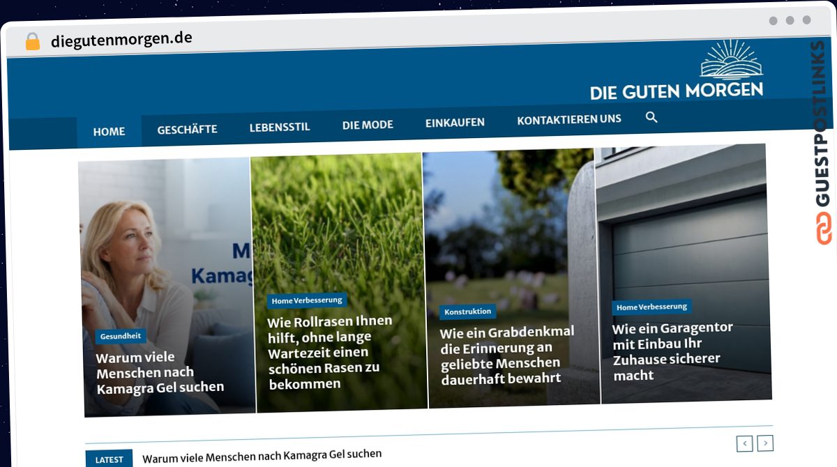 Publish Guest Post on diegutenmorgen.de