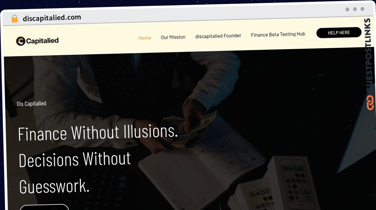Publish Guest Post on discapitalied.com