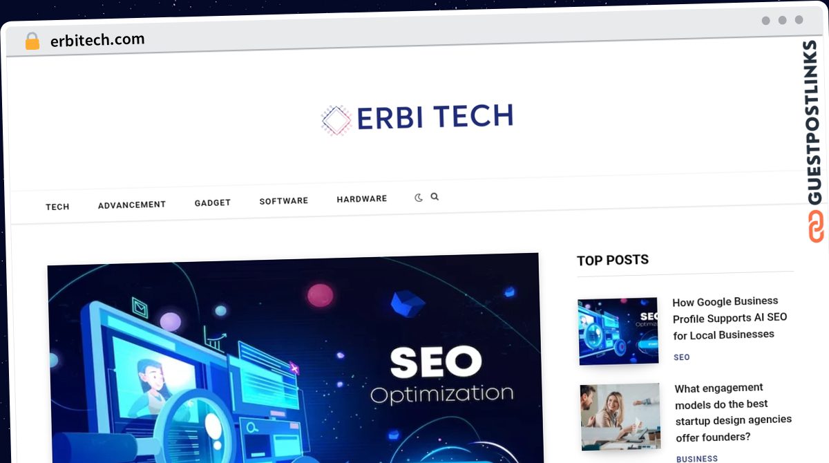 Publish Guest Post on erbitech.com