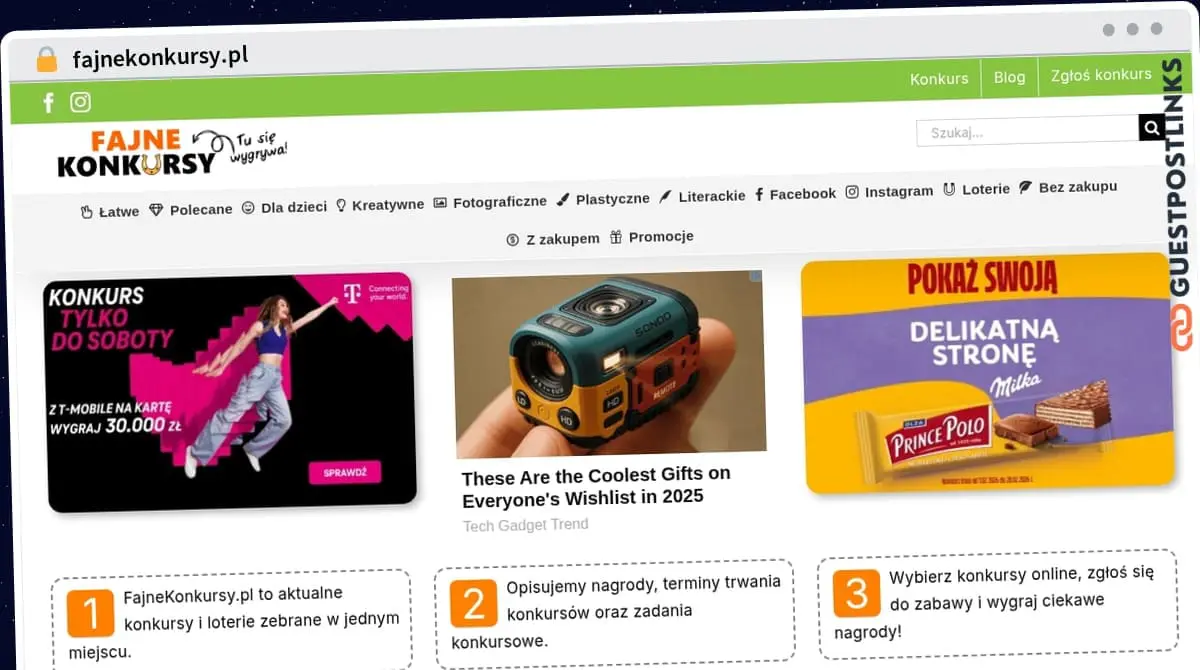 Publish Guest Post on fajnekonkursy.pl