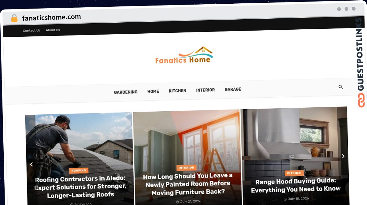 Publish Guest Post on fanaticshome.com