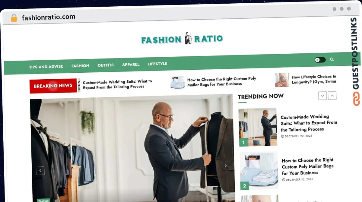 Publish Guest Post on fashionratio.com