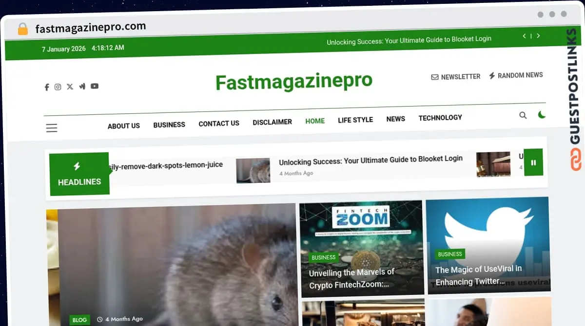 Publish Guest Post on fastmagazinepro.com