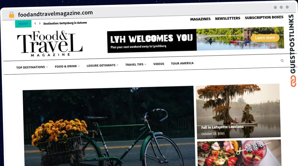 Publish Guest Post on foodandtravelmagazine.com
