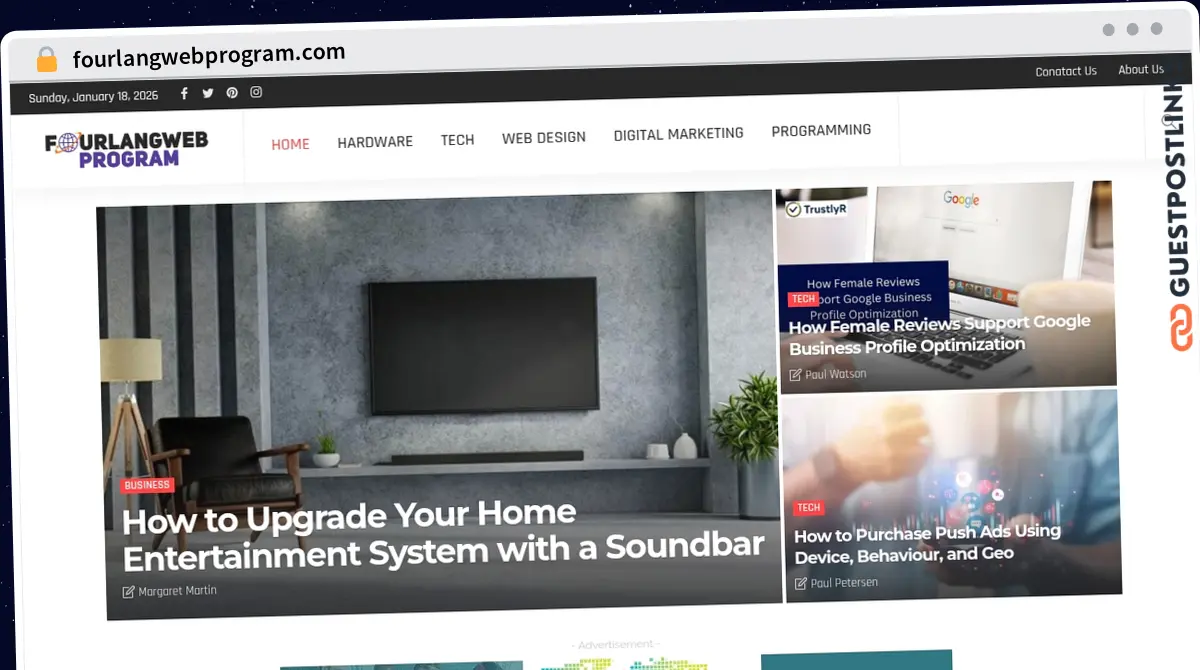 Publish Guest Post on fourlangwebprogram.com