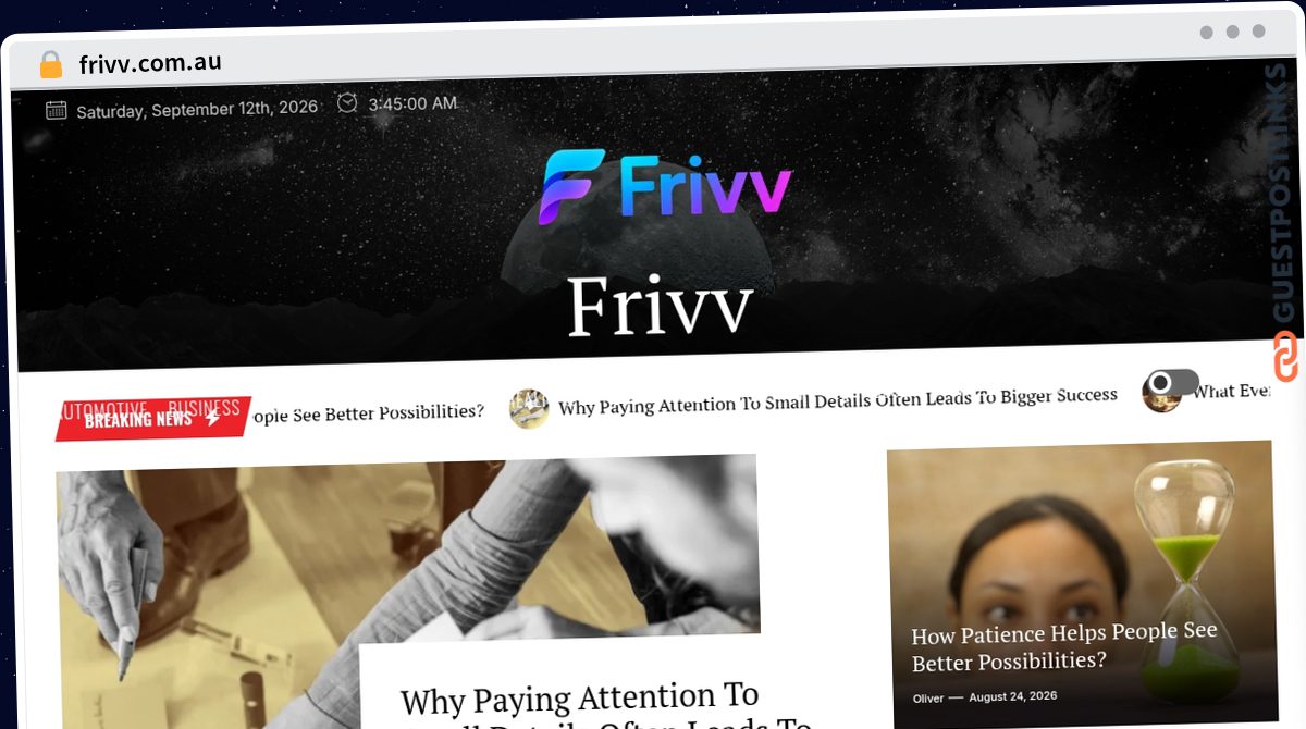 Publish Guest Post on frivv.com.au