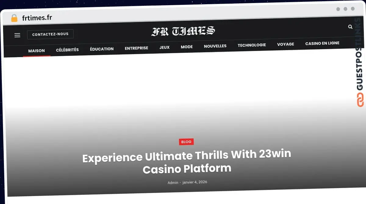 Publish Guest Post on frtimes.fr