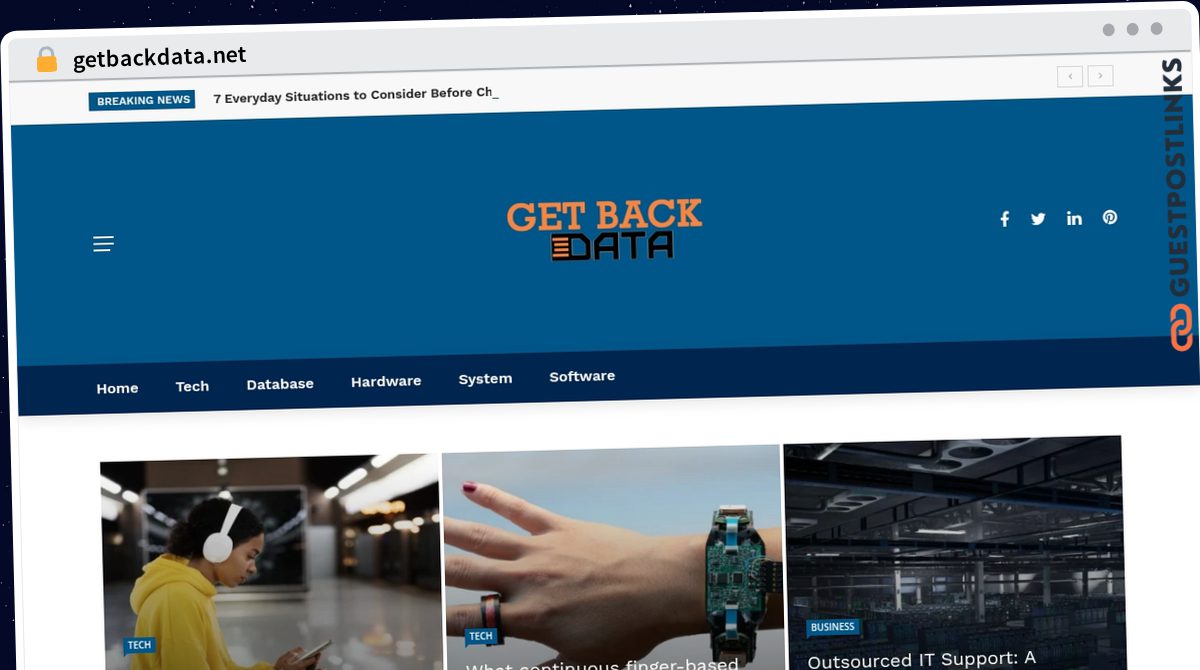 Publish Guest Post on getbackdata.net
