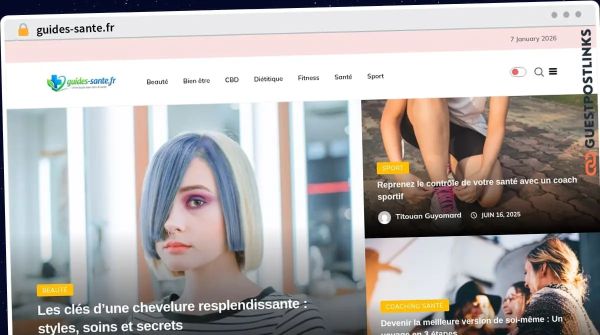 Publish Guest Post on guides-sante.fr