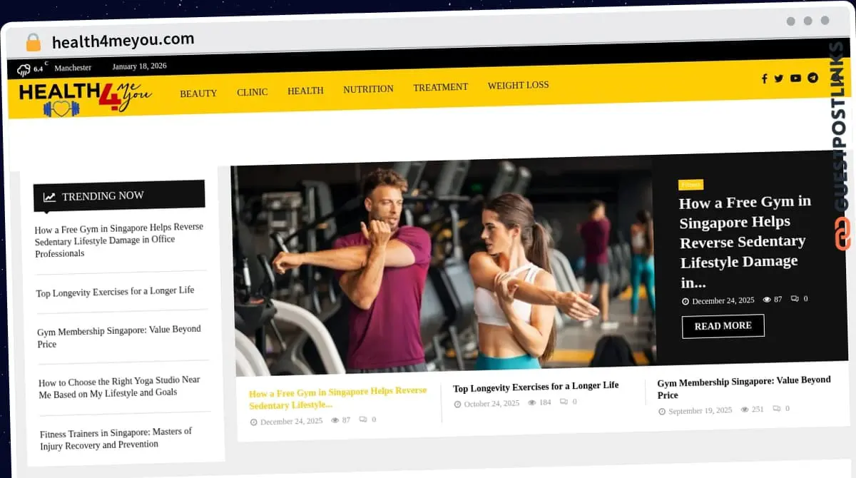 Publish Guest Post on health4meyou.com