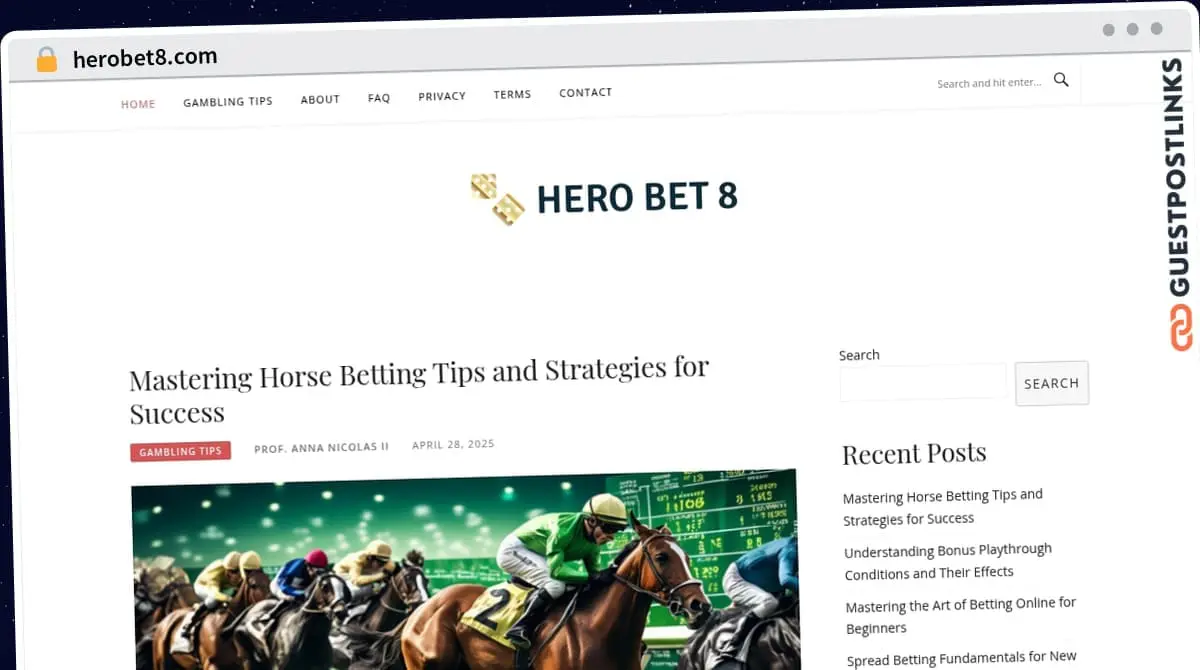 Publish Guest Post on herobet8.com