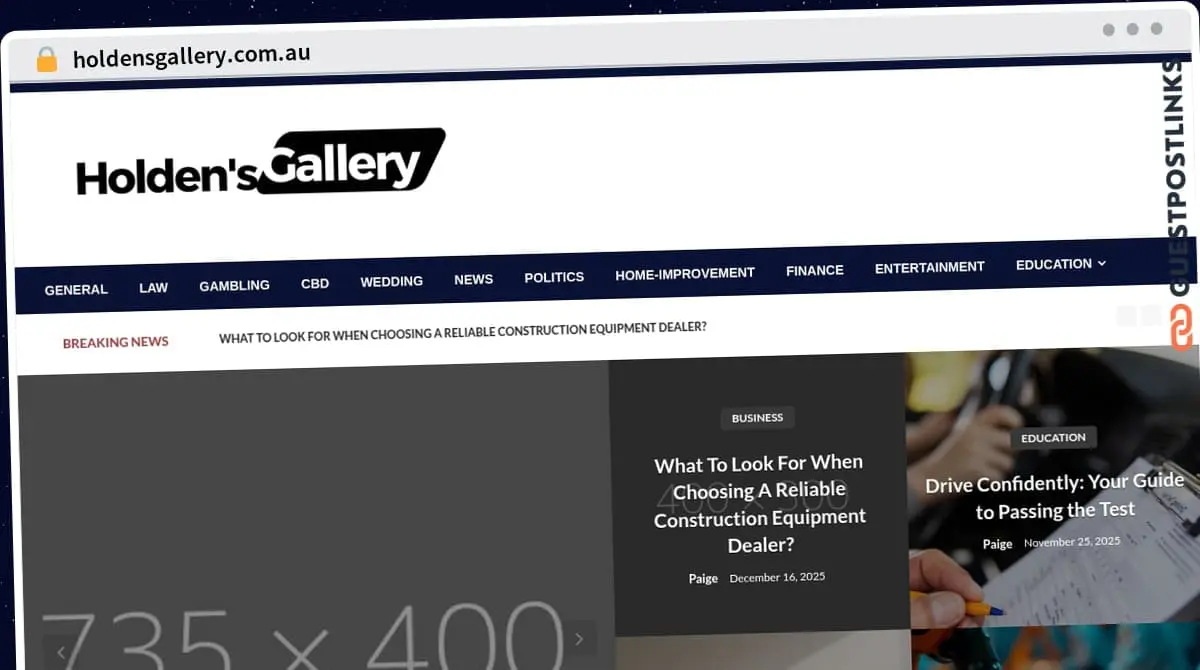 Publish Guest Post on holdensgallery.com.au