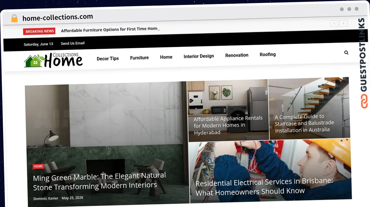Publish Guest Post on home-collections.com