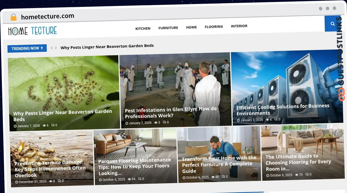 Publish Guest Post on hometecture.com