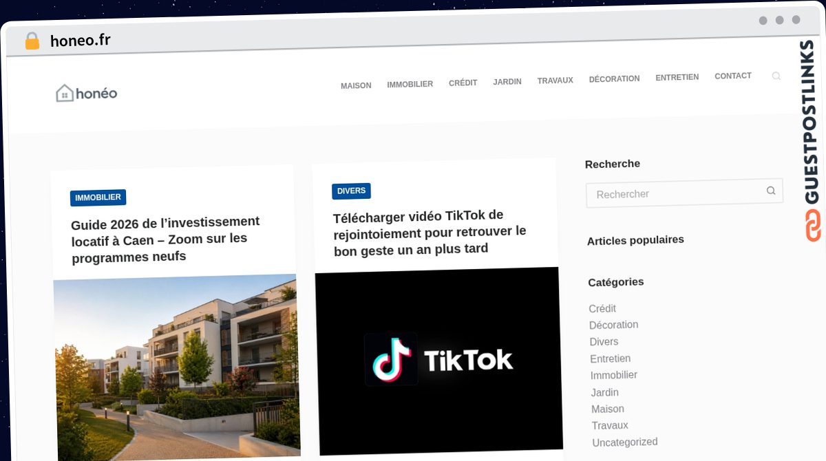 Publish Guest Post on honeo.fr