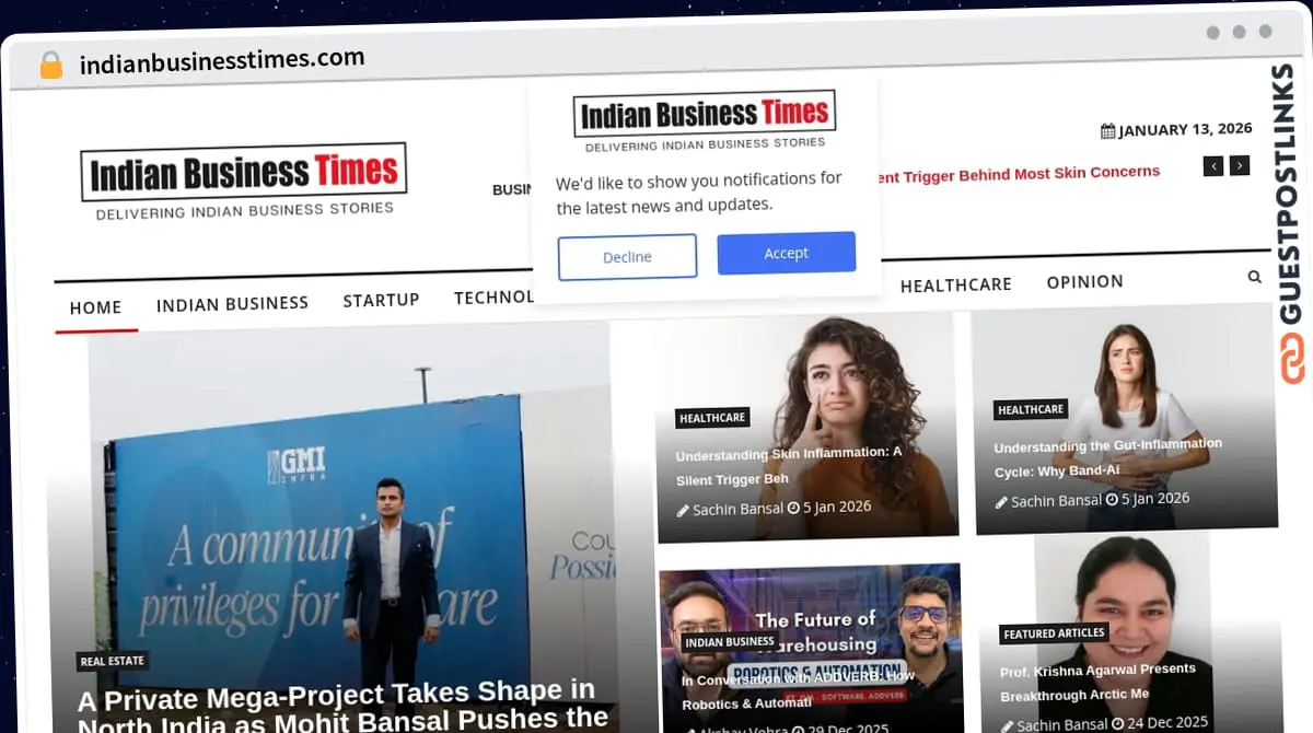 Publish Guest Post on indianbusinesstimes.com