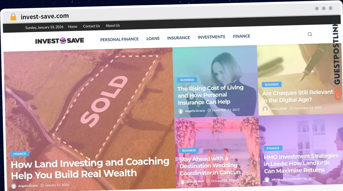 Publish Guest Post on invest-save.com