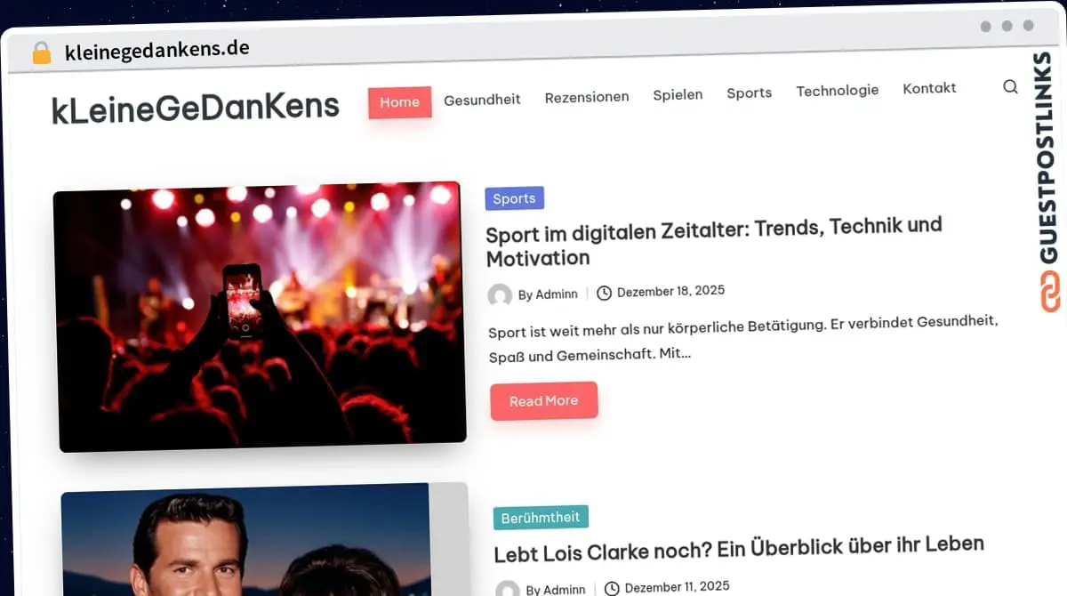 Publish Guest Post on kleinegedankens.de