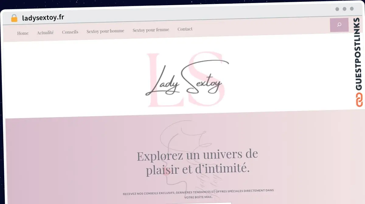 Publish Guest Post on ladysextoy.fr