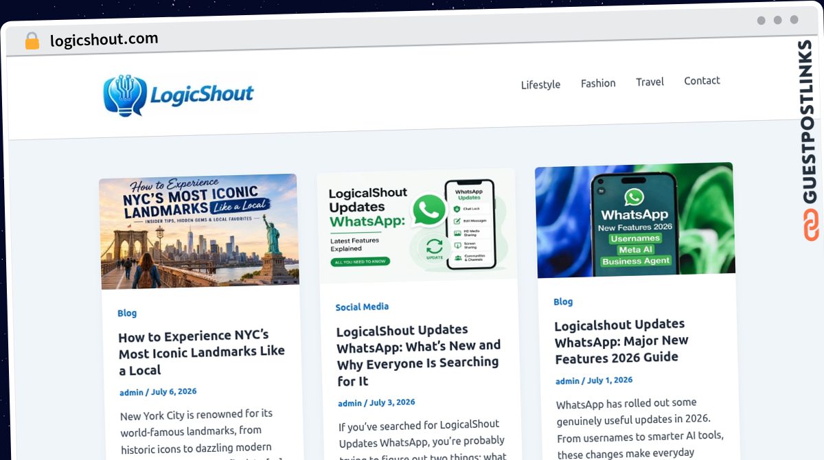 Publish Guest Post on logicshout.com
