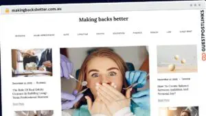 Publish Guest Post on makingbacksbetter.com.au
