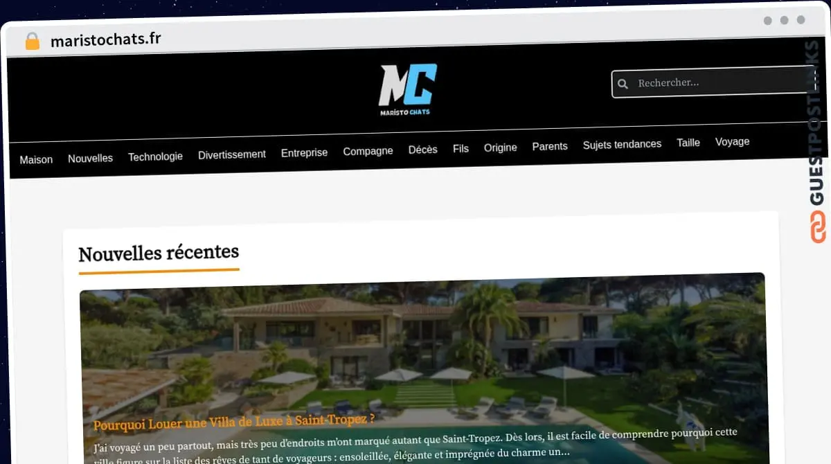 Publish Guest Post on maristochats.fr