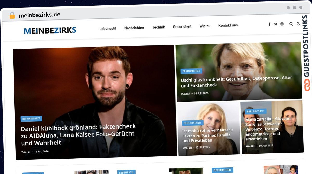 Publish Guest Post on meinbezirks.de