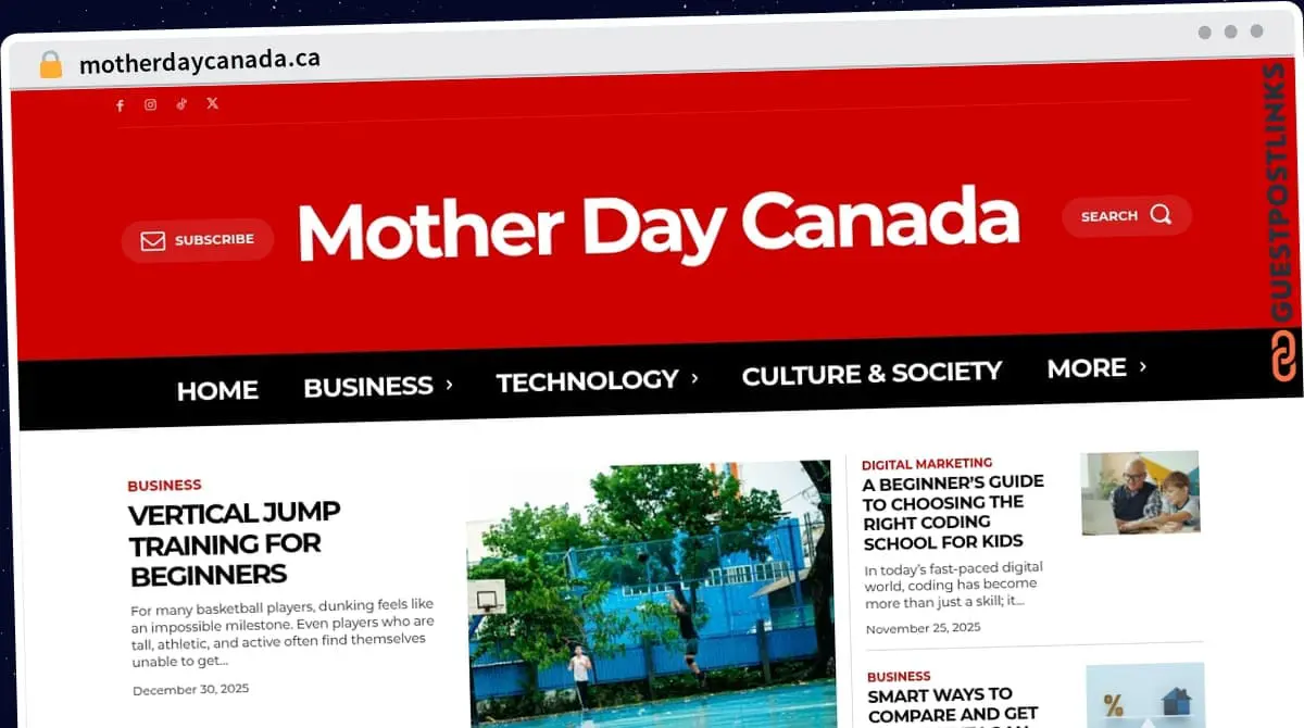 Publish Guest Post on motherdaycanada.ca