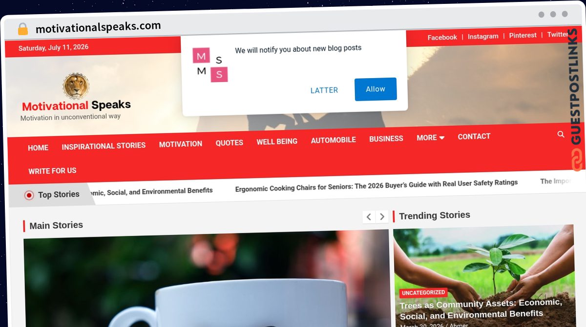Publish Guest Post on motivationalspeaks.com