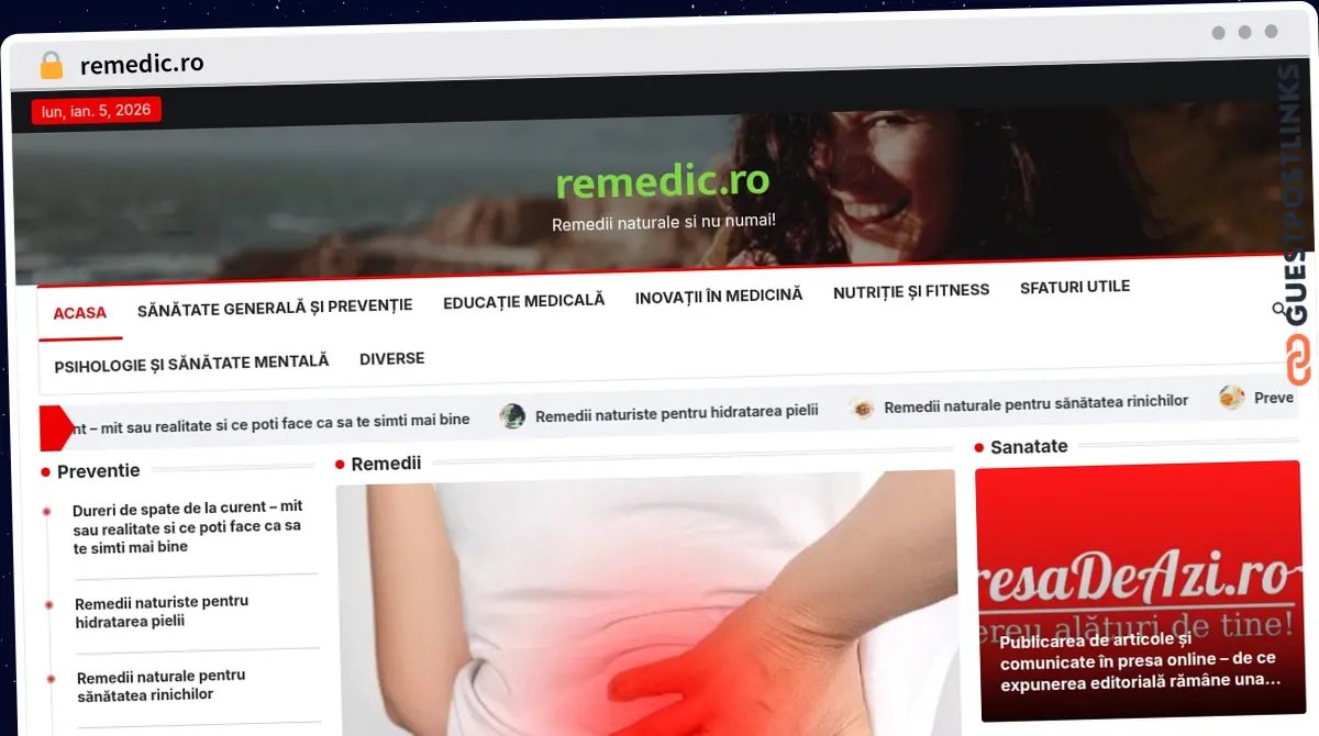 Publish Guest Post on remedic.ro