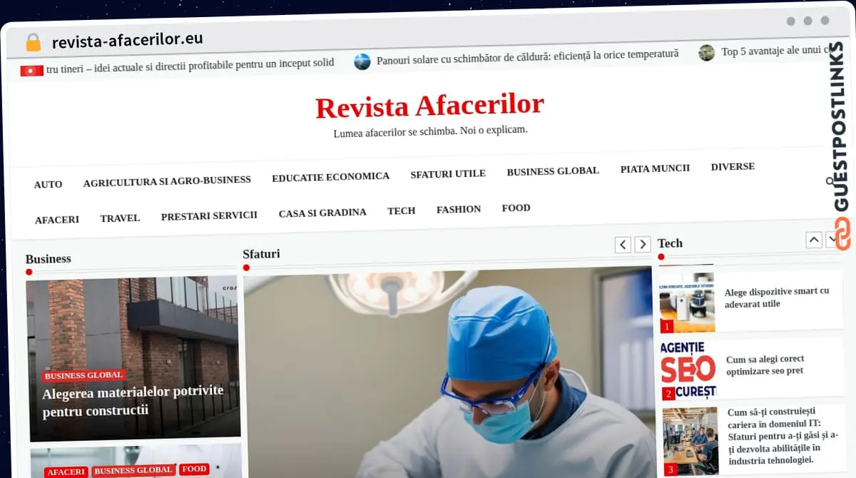 Publish Guest Post on revista-afacerilor.eu