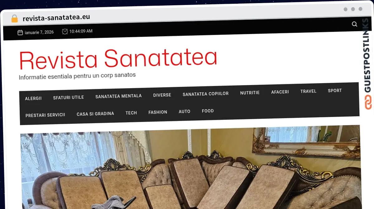 Publish Guest Post on revista-sanatatea.eu