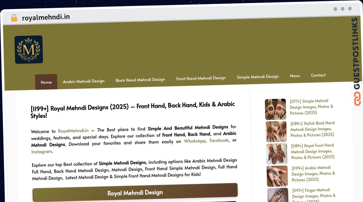 Publish Guest Post on royalmehndi.in