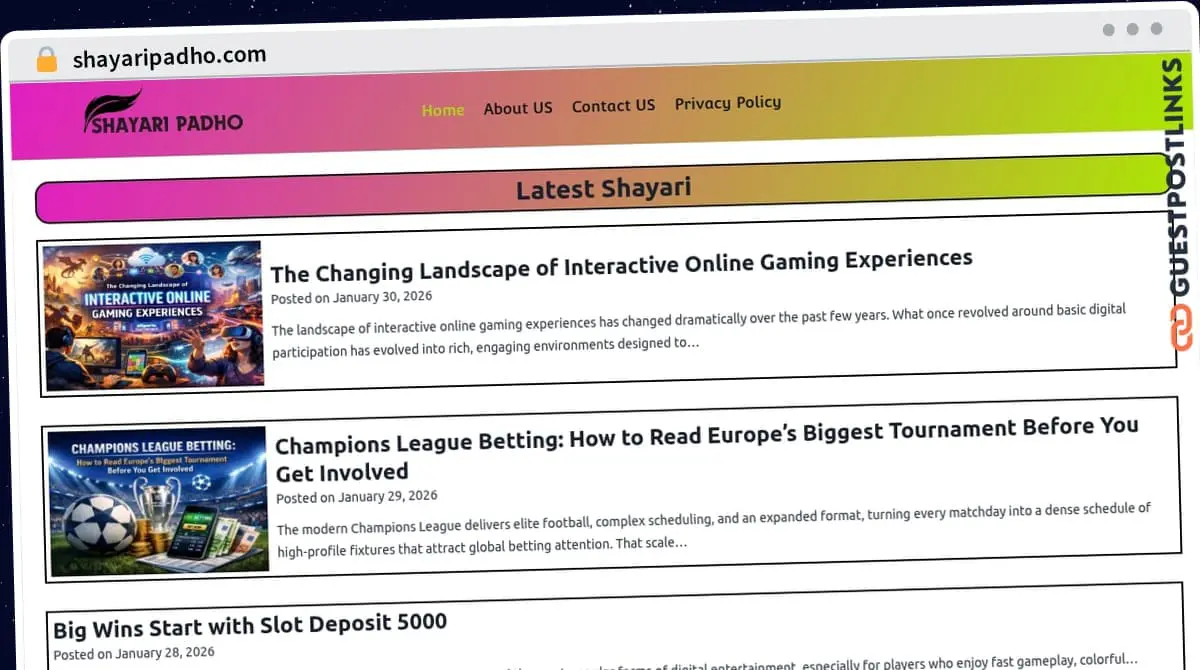 Publish Guest Post on shayaripadho.com