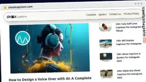 Publish Guest Post on shootcaptions.com