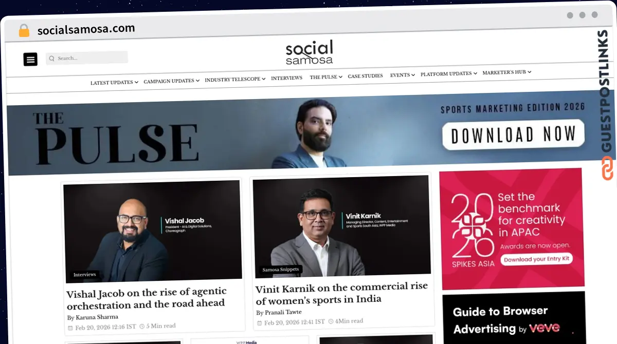 Publish Guest Post on socialsamosa.com