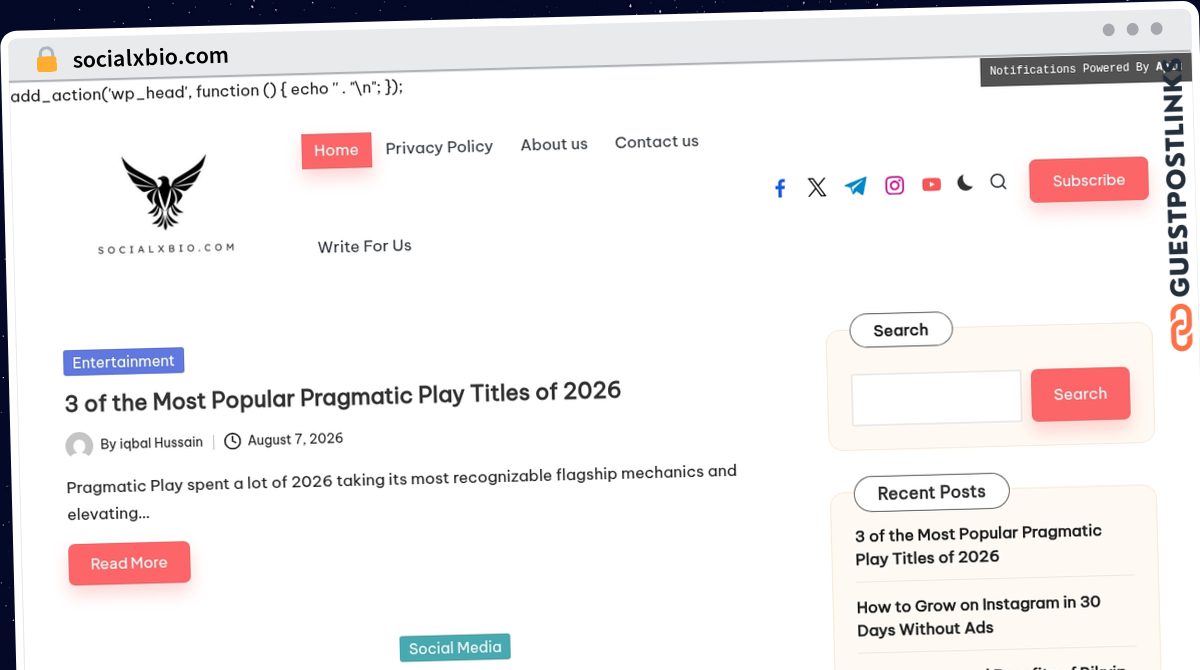Publish Guest Post on socialxbio.com