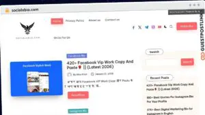 Publish Guest Post on socialxbio.com
